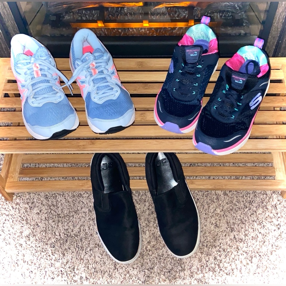Asiac’s Sz-8, Sketcher’s Sz-7.5, JF Loafer’s Sz-8, Women’s GUC Sneakers/Shoes